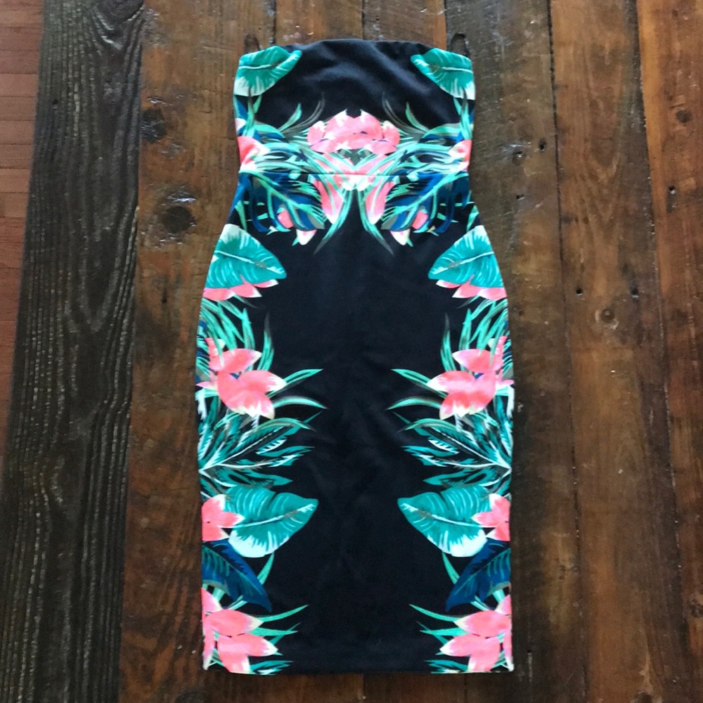 Express floral bodycon dress